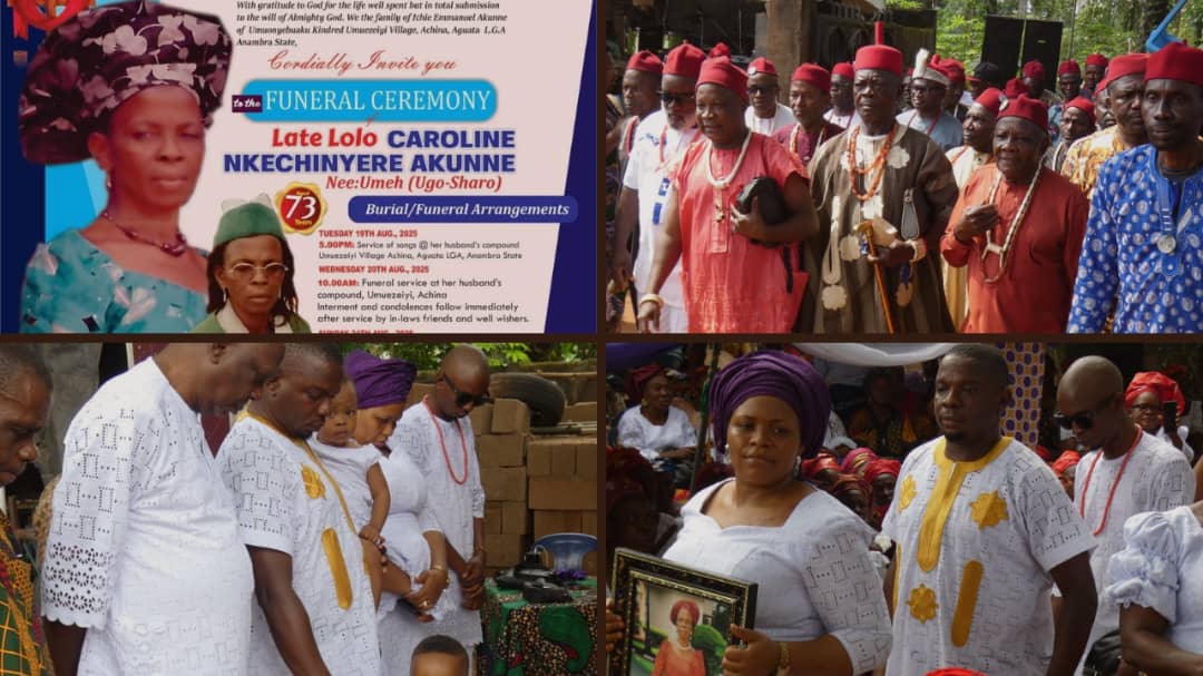 Sharota wife: Late Caroline Akunne Burial now on BrainPower