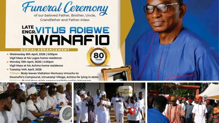 Late Engr Vitus Adigwe Nwanafio Burial Ceremony