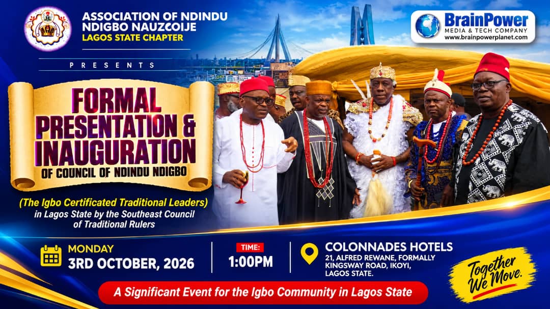 Ndindu Ndigbo Nauzoije Presentation and Inauguration Ceremony of the Association of Ndindu Ndigbo Nauzoije Lagos State Chapter.